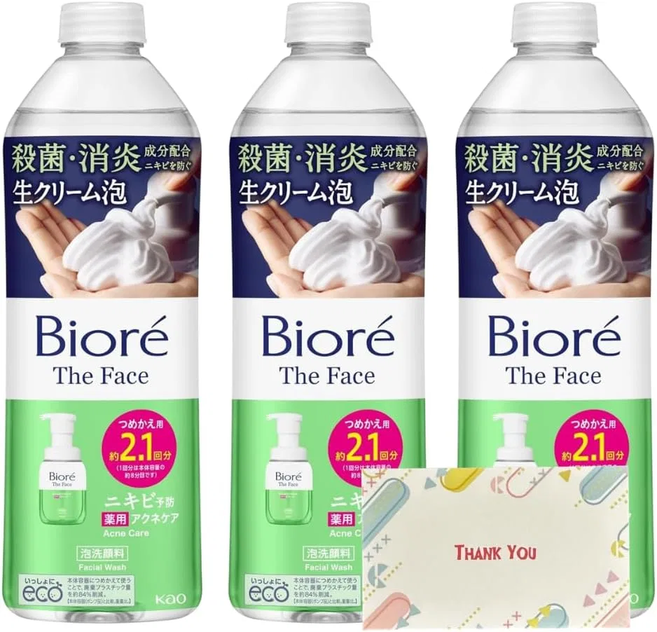 Набор для умывания против акне Biore The Face Acne Care, 340 мл, 3 шт