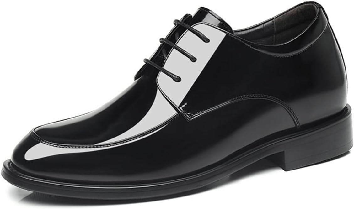 

Мужские туфли UKUBOXBAG Oxford с комфортной мягкой подошвой, невидимым увеличением роста, для свадьбы и бизнеса, повседневные обувь с эффектом подъема для мужчин, черный