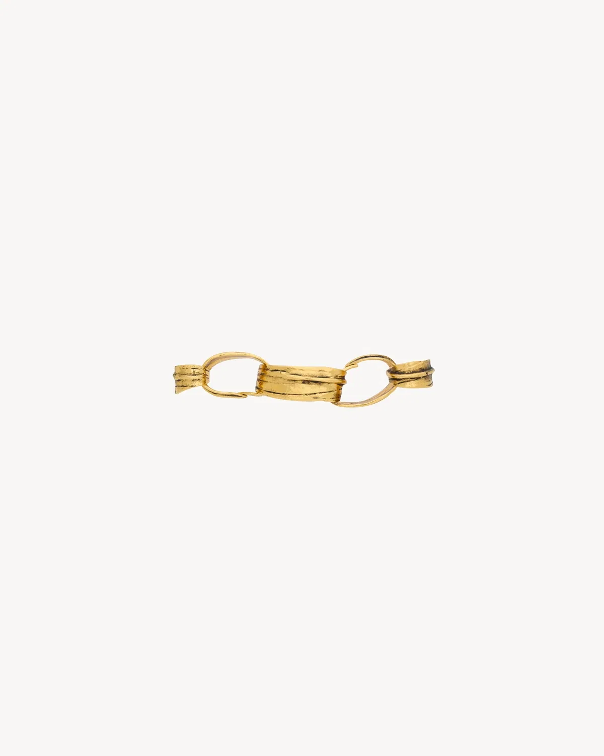 Металлический браслет-цепочка с листьями SAINT LAURENT, золотой — фото 3