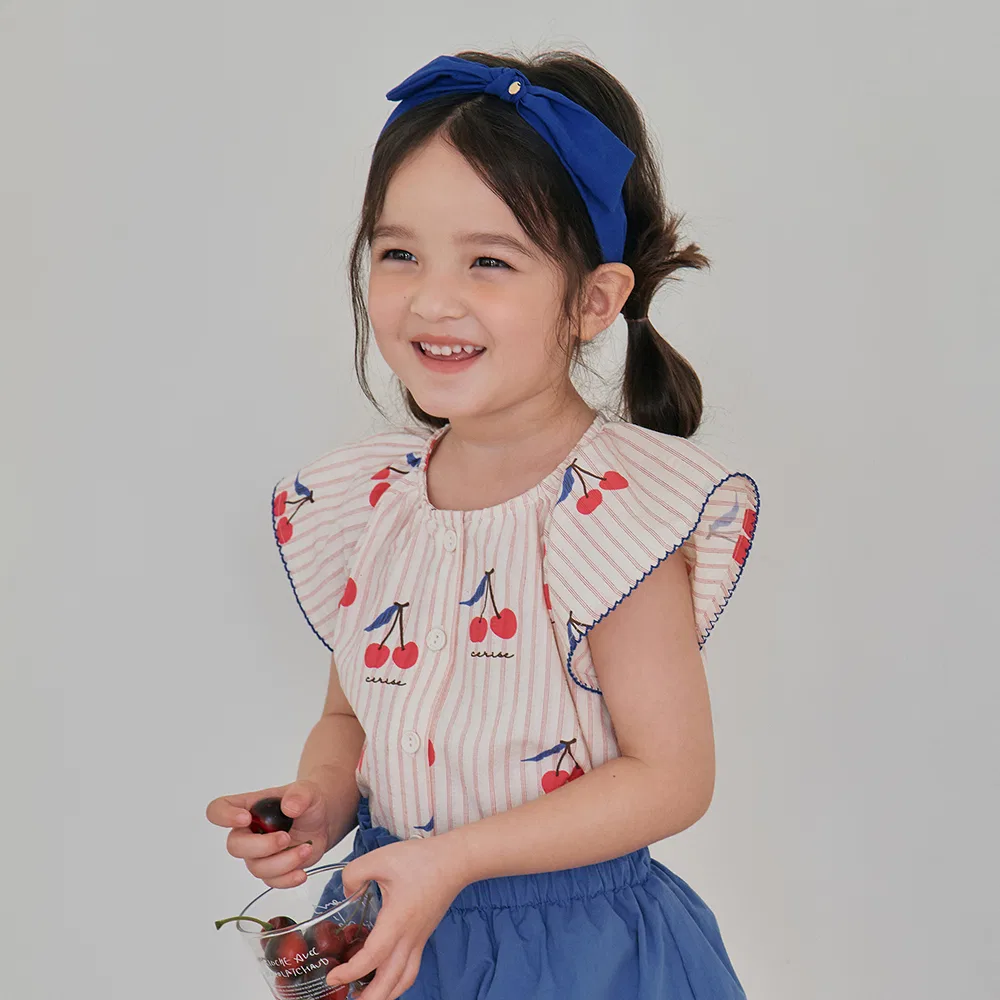 Детская блузка Cherry Shirring кремовая от My Little Star