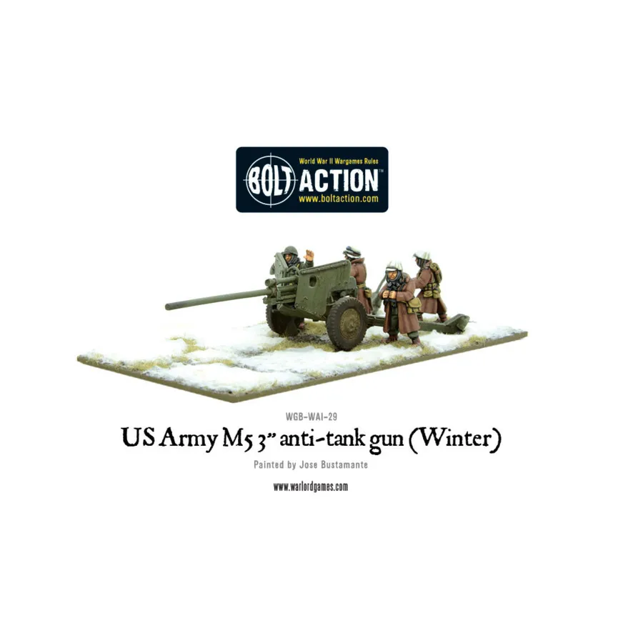 

Противотанковая пушка М5 3 дюйма (зима), Bolt Action - US Army (28mm)