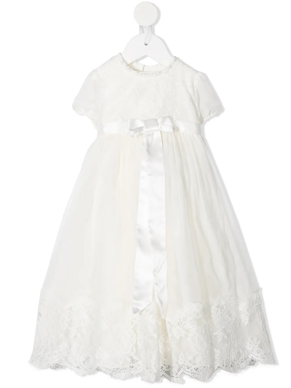 

Платье А-силуэта с кружевом Dolce & Gabbana Kids, белый