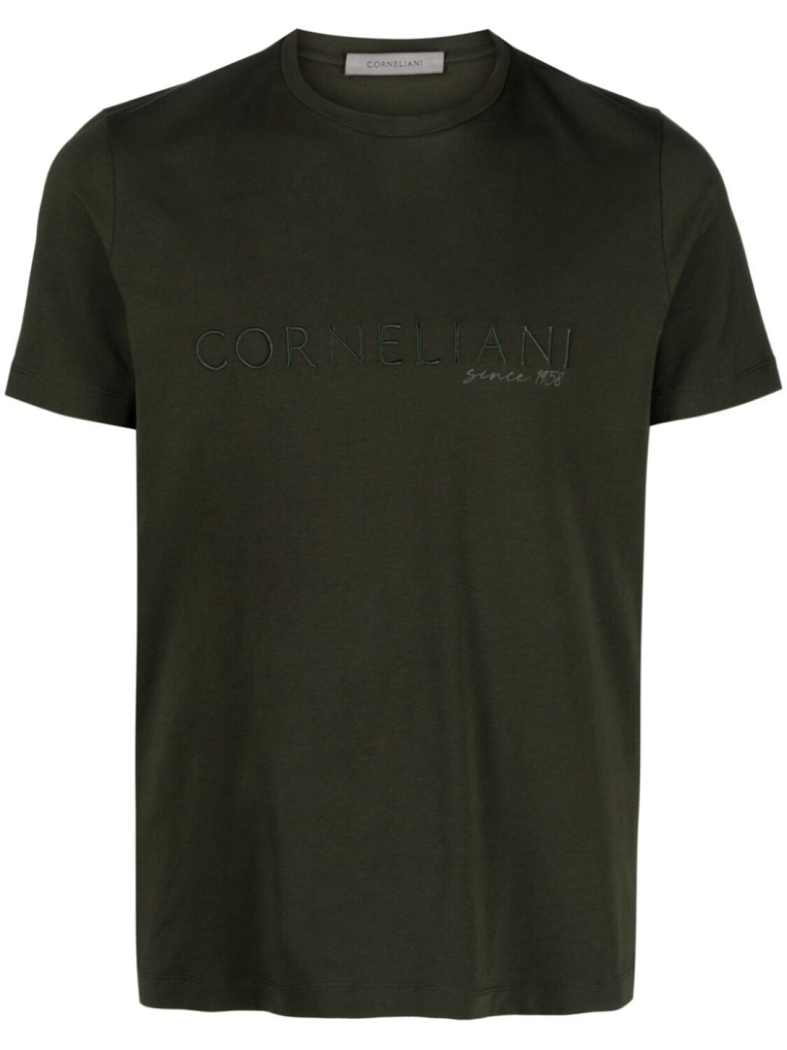 

Corneliani футболка с вышитым логотипом, зеленый