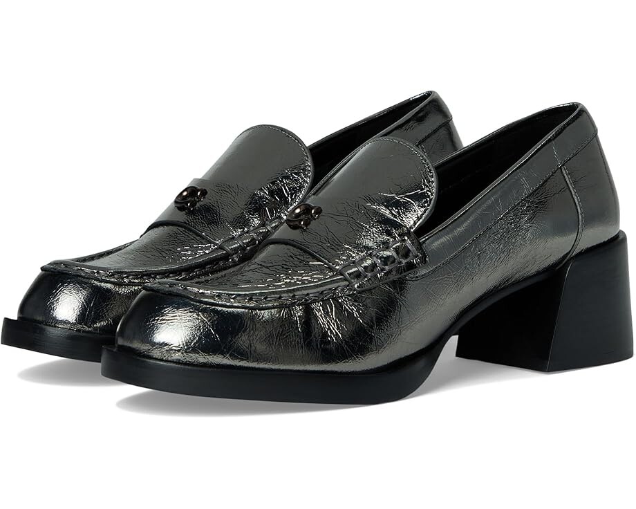 

Лоферы COACH Natalie Crinkled Metallic Loafer, цвет Anthracite