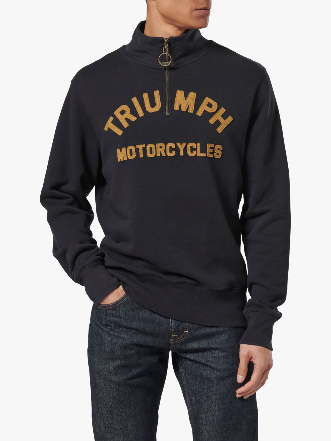 

Толстовка с воротником на молнии Ribble Triumph, черный