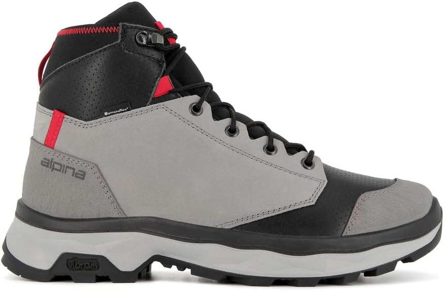 

Мужские альпинистские ботинки Alpina NORDIC с высокой голенью, Легкие и прочные, Кожаные, водонепроницаемые, противоскользящие, произведены в Европе, серый