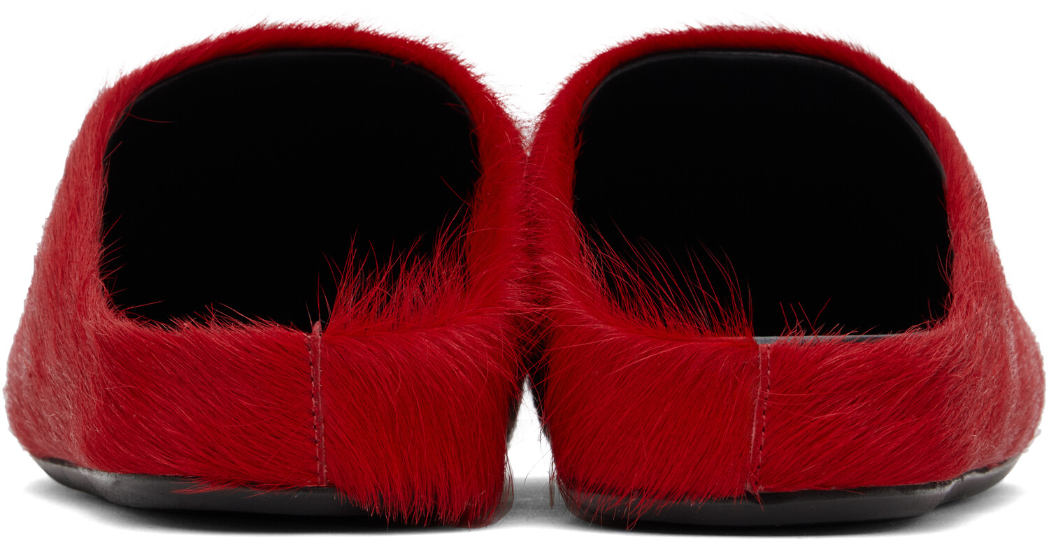 Сабо Fussbett Loafers Slip-on Marni, красный — фото 2