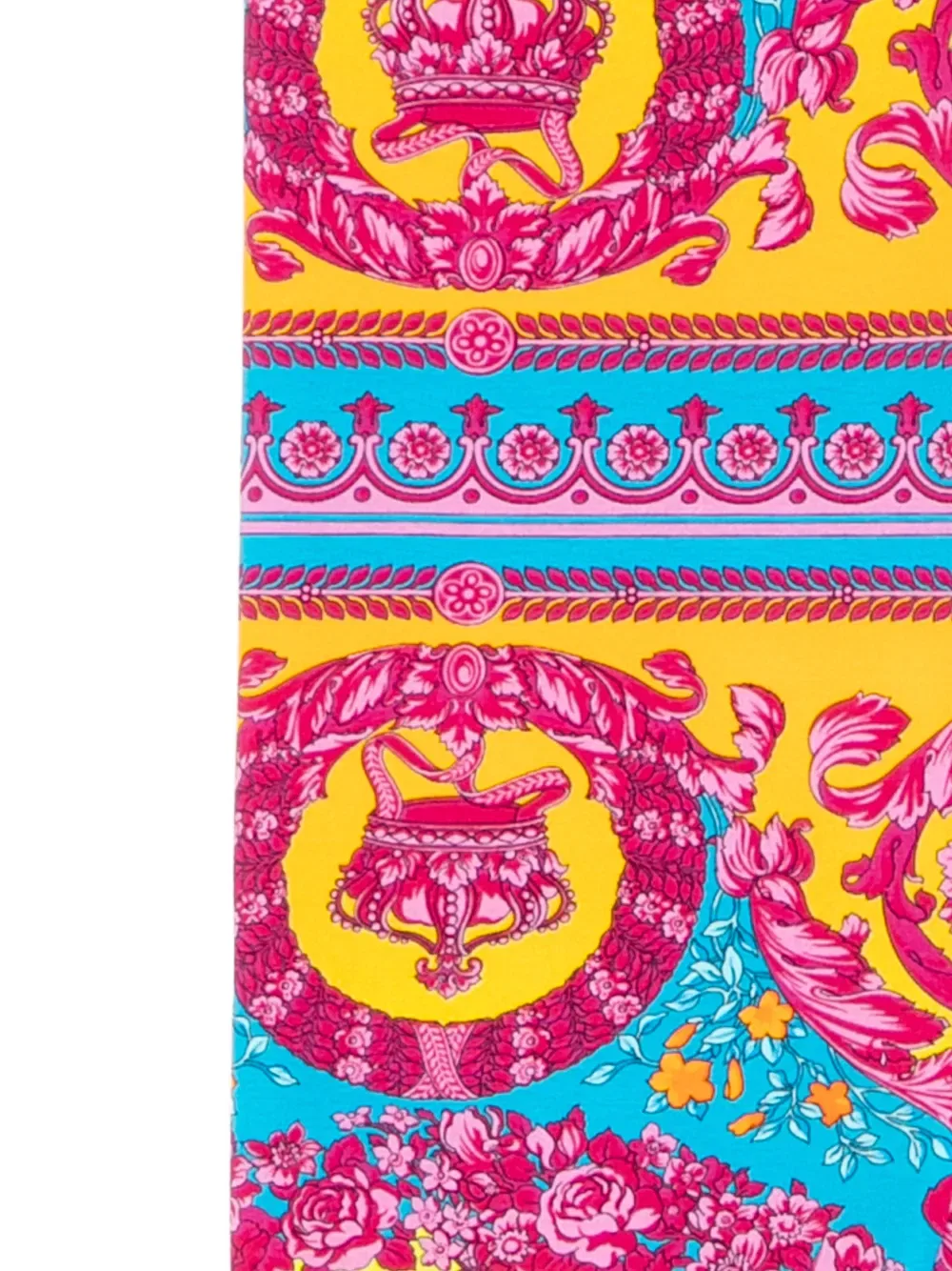 Леггинсы из хлопкового трикотажа с принтом Versace Kids, розовый — фото 3