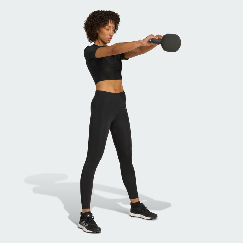 Женская футболка Adidas Workout Essentials Tee Shine, бежевый — фото 3