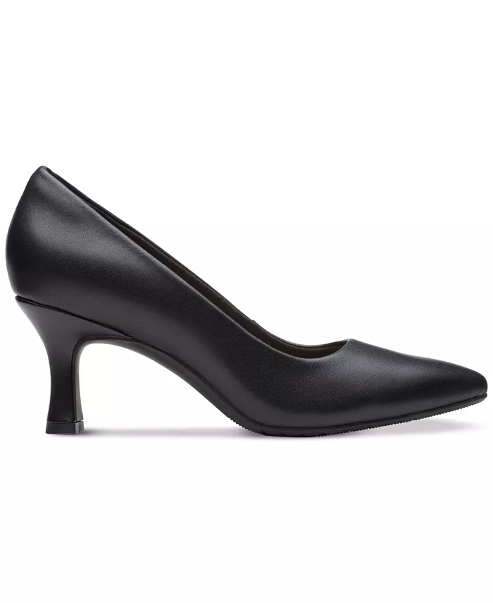 Женские туфли-лодочки Kataleyna Gem с острым носом Clarks, черный — фото 2