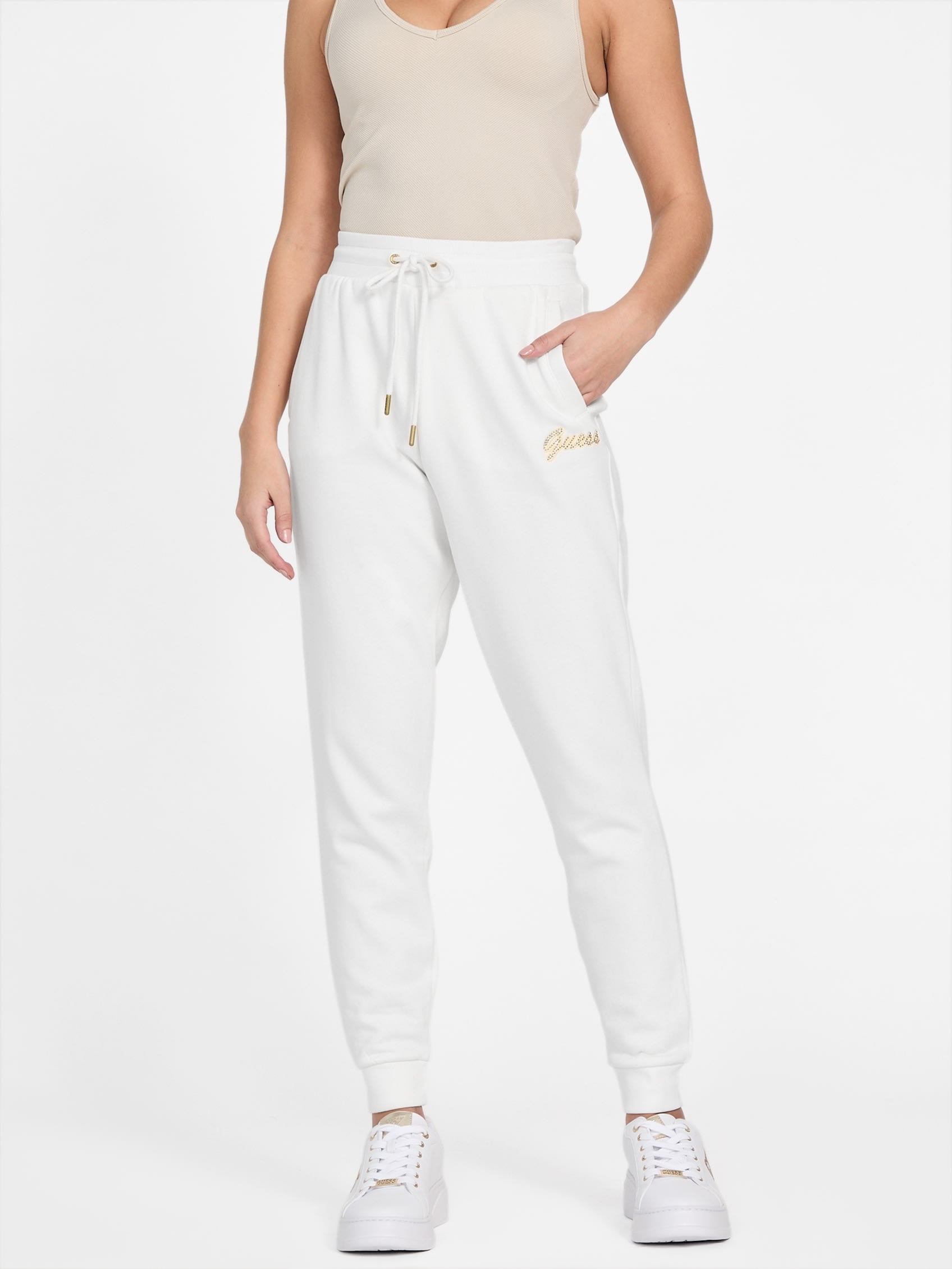 

Эко-Итцель Джоггеры Guess Factory, цвет spirit white