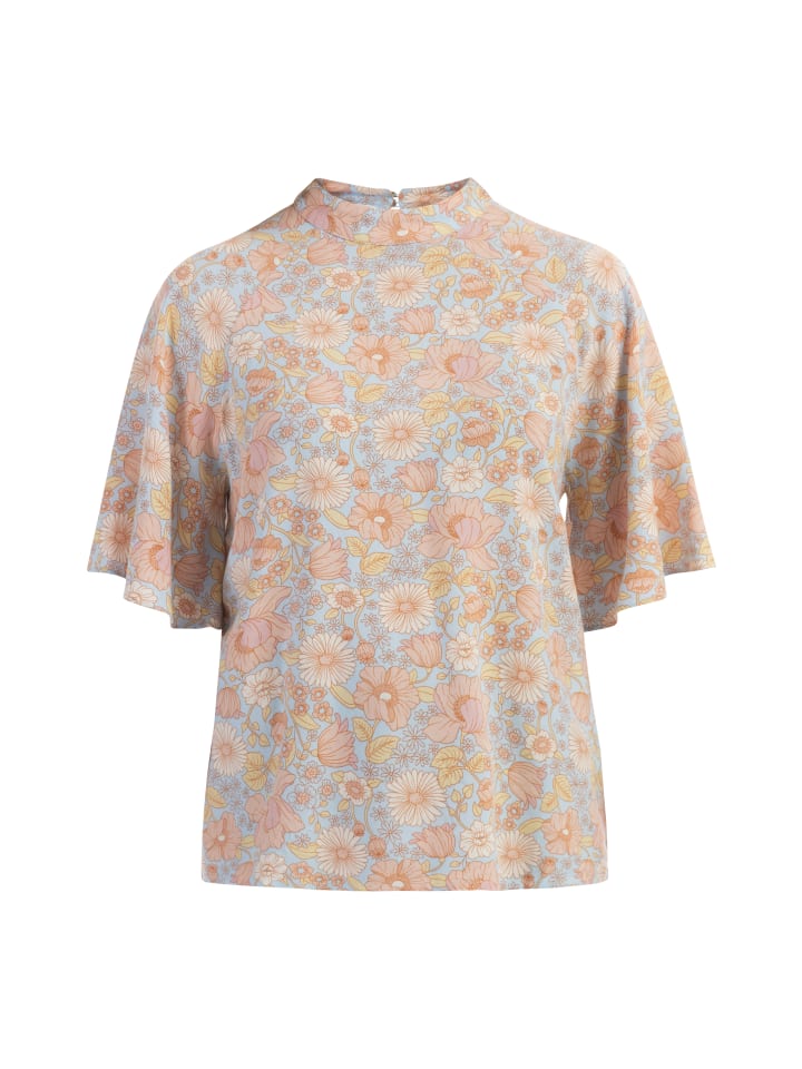 

Женская блузка с короткими рукавами синего цвета, разноцветная Usha