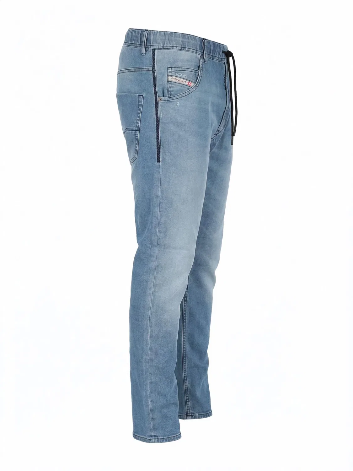Зауженные джинсы Diesel 2030 D-KROOLEY JOGGJEANS Superstretch & Supersoft светло-голубого цвета — фото 2