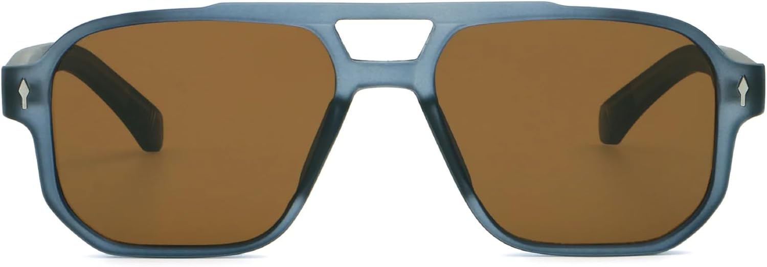 

Солнцезащитные очки для женщин и мужчин, квадратная форма, металлический сердечник, повседневные, модные, защита от УФ-излучения UV400, дорожные очки UATXTAU, Blue Tea