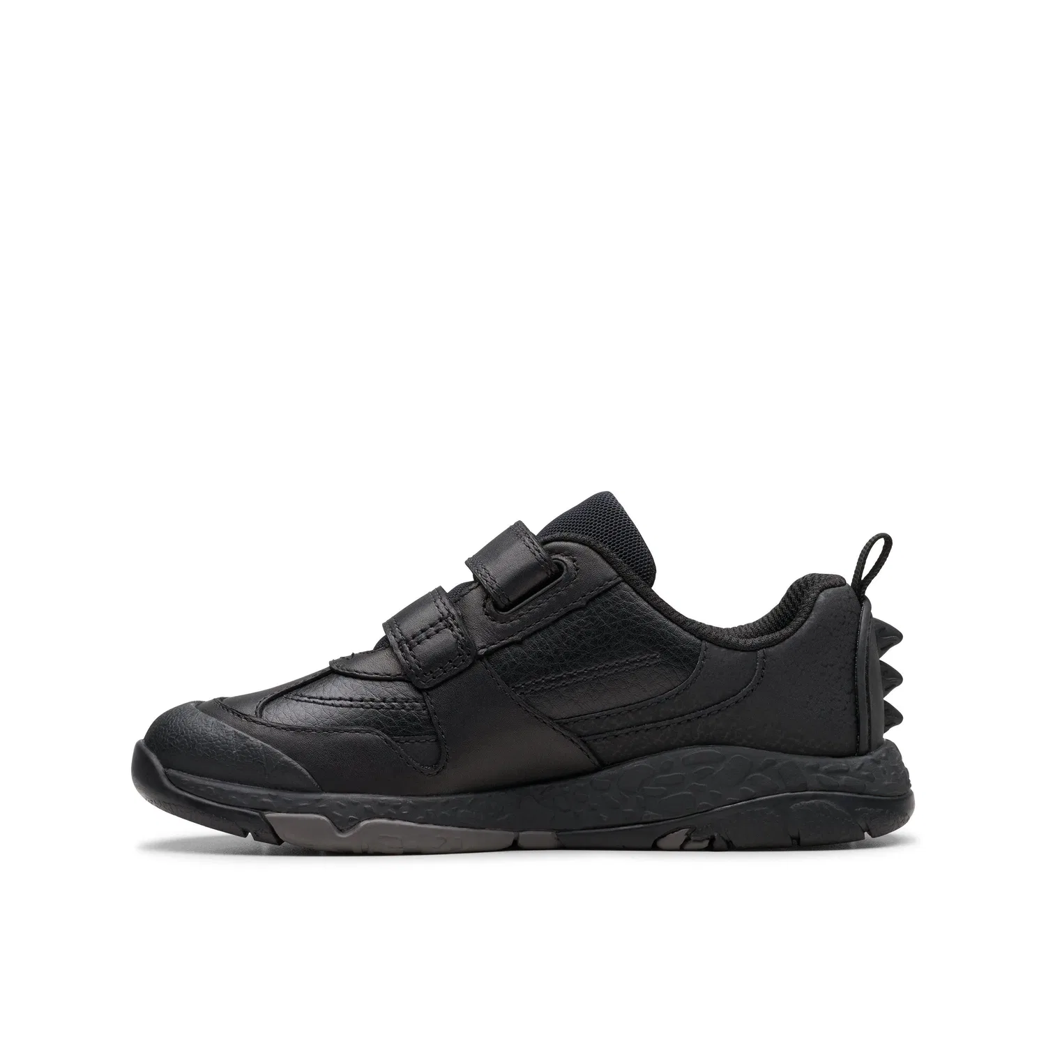 Кроссовки детские Clarks Steggy 2 Pace, кожаные с динозаврами, черные — фото 2