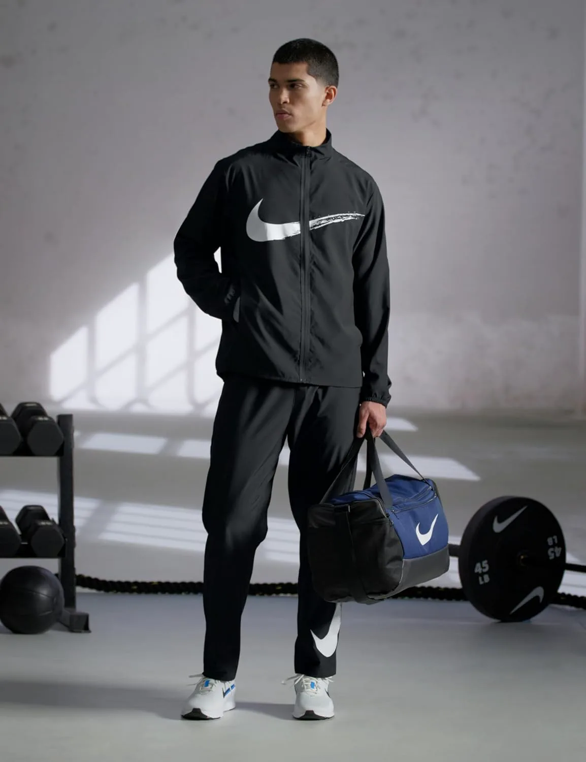 Мужские тренировочные кроссовки Nike Flex, белый/черный/синий — фото 3
