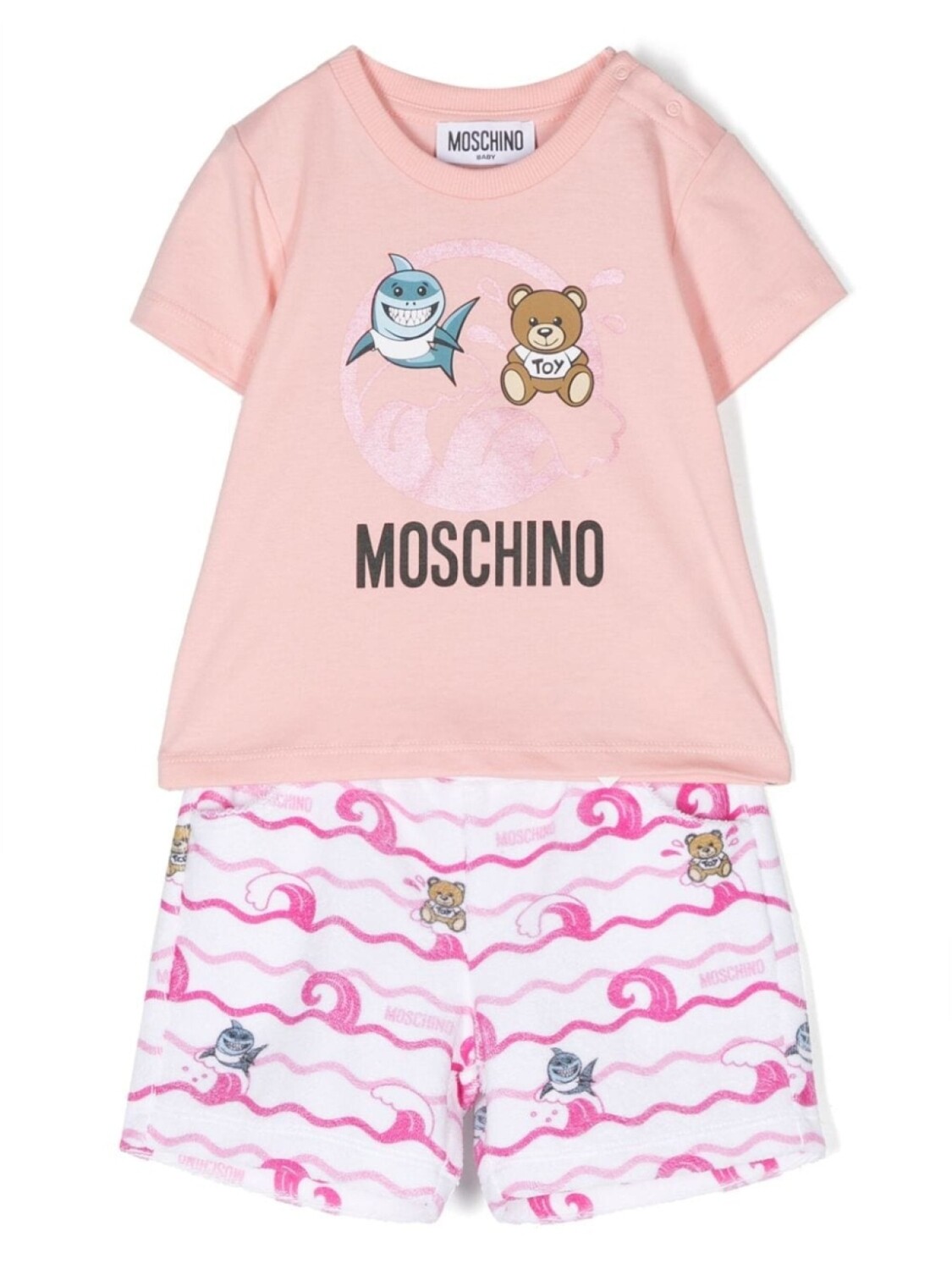 

Moschino Kids спортивный костюм с принтом Teddy Bear, розовый