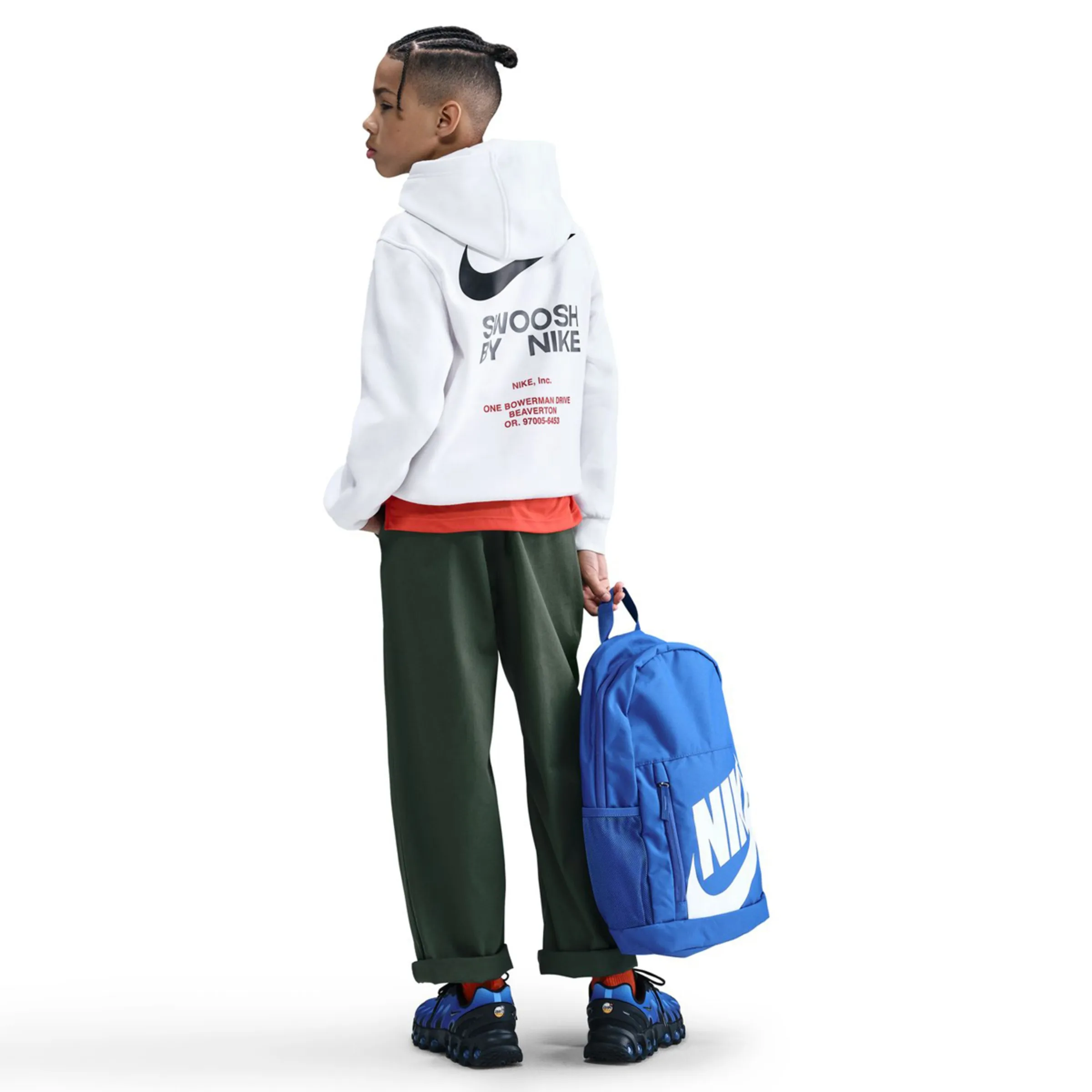 Детская толстовка Sportswear Athl Po Hoodie Bb Nike, белый — фото 2