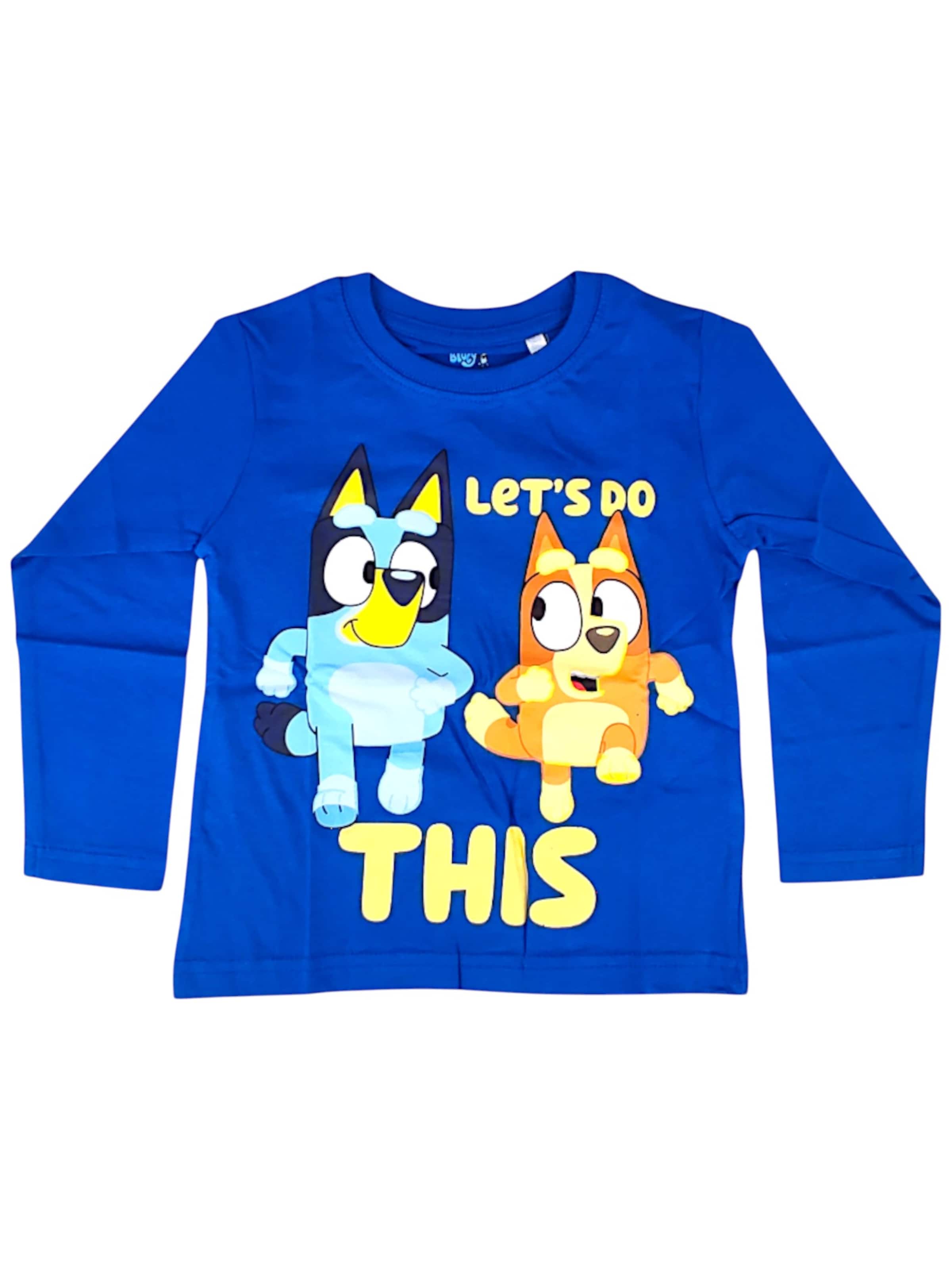 

Лонгслив 'Bluey & Bingo' в темно-синем цвете