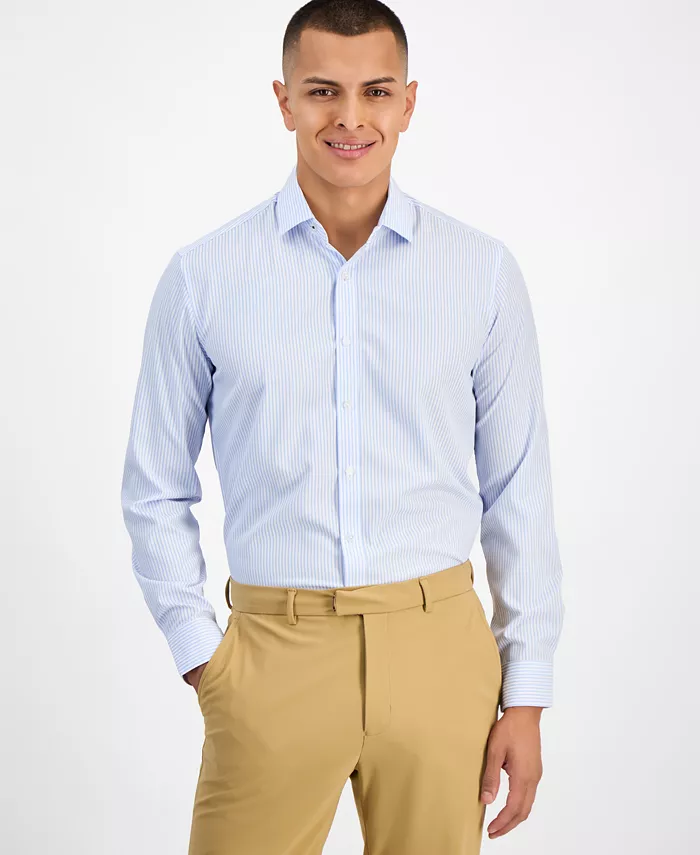 

Мужская рубашка с геометрическим принтом и пуговицами Four Way Stretch Tom Baine, синий