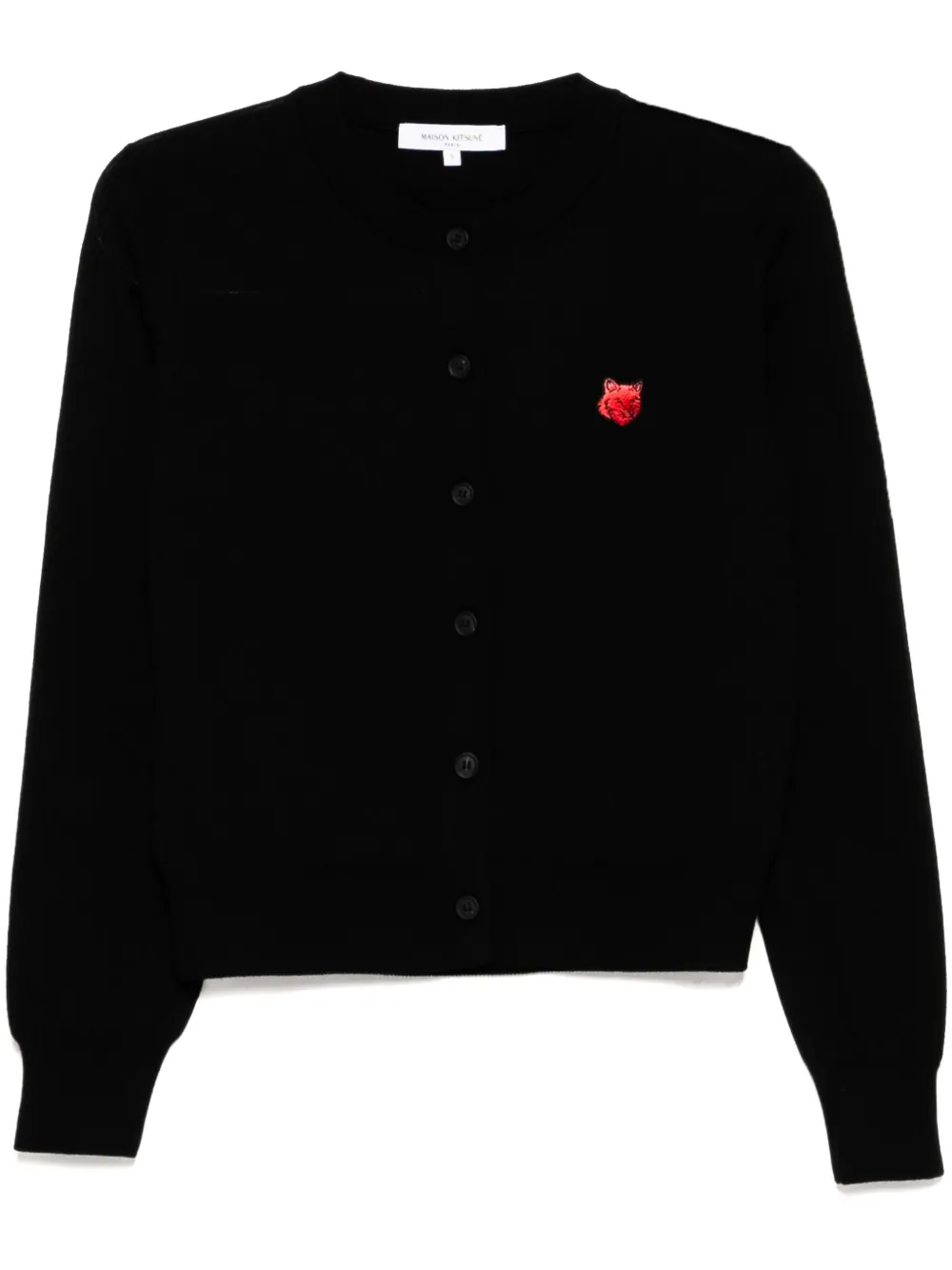 

Кардиган с нашивкой Bold Fox Head Patch Maison Kitsuné, черный