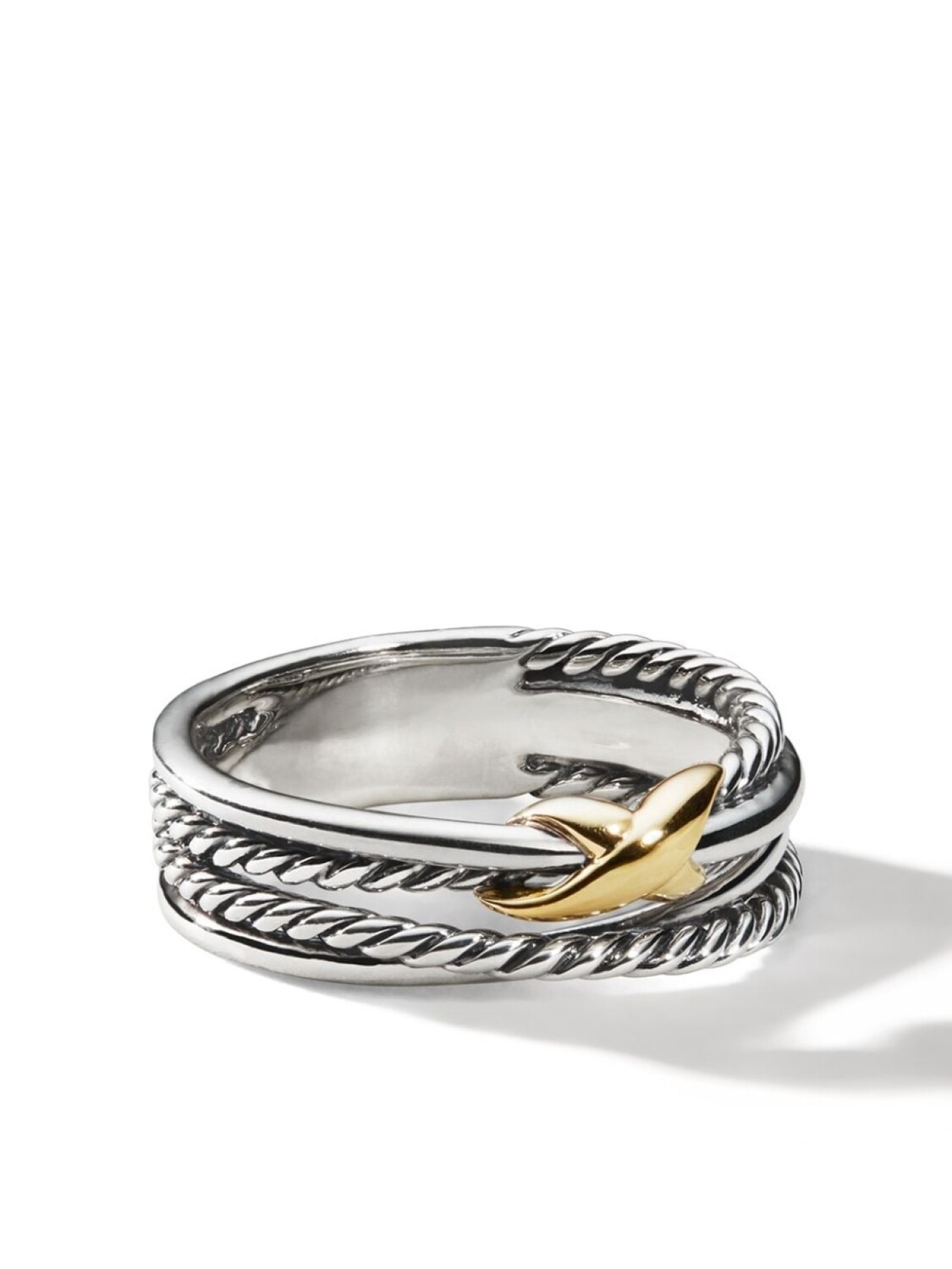 

Кольцо X Crossover из желтого золота и серебра David Yurman, серебряный