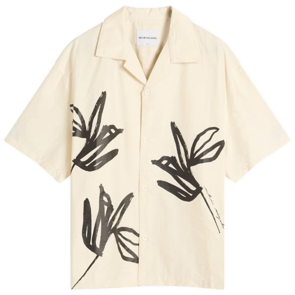 

Рубашка для отдыха Mki с рисунком в виде цветочных мотивов, выполненным чернилами, - представлена компанией End Mki Miyuki-Zoku, Bone