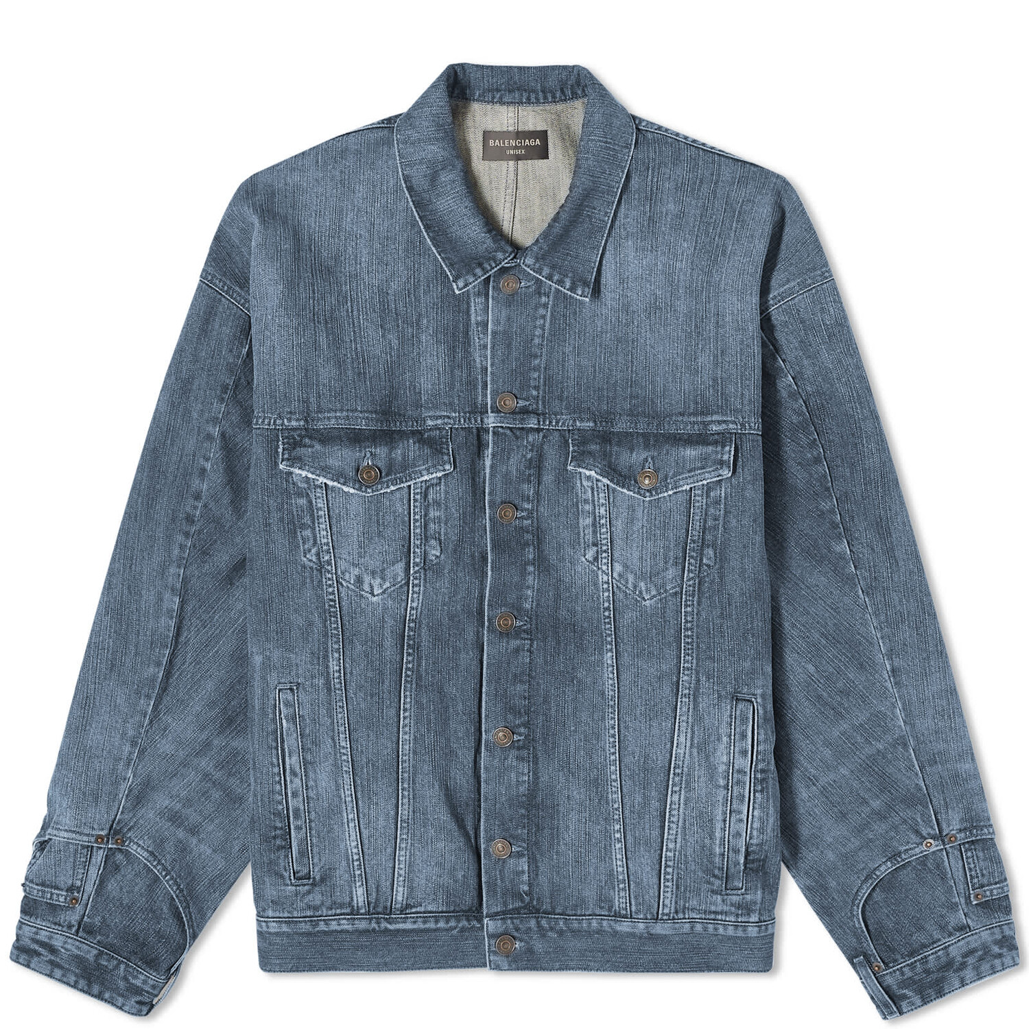 

Куртка Balenciaga Runway Deconstructed Denim, цвет Dark Ring