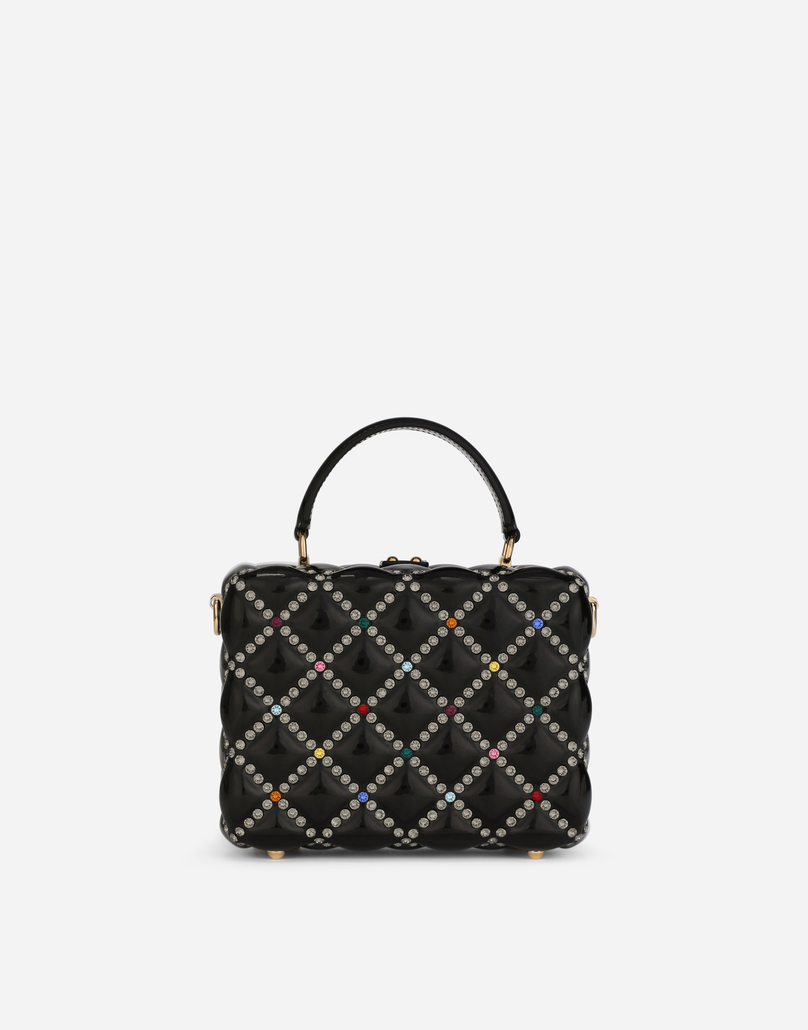 Резиновая сумка dolce box с стразами Dolce & Gabbana, мультиколор — фото 3
