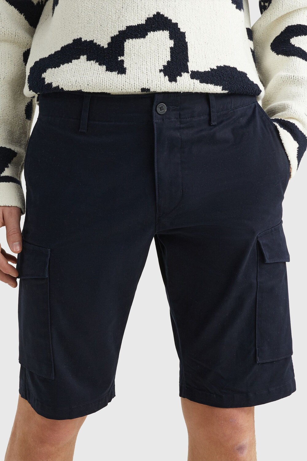 

Темно-синие шорты карго 1985 John Tommy Hilfiger, синий