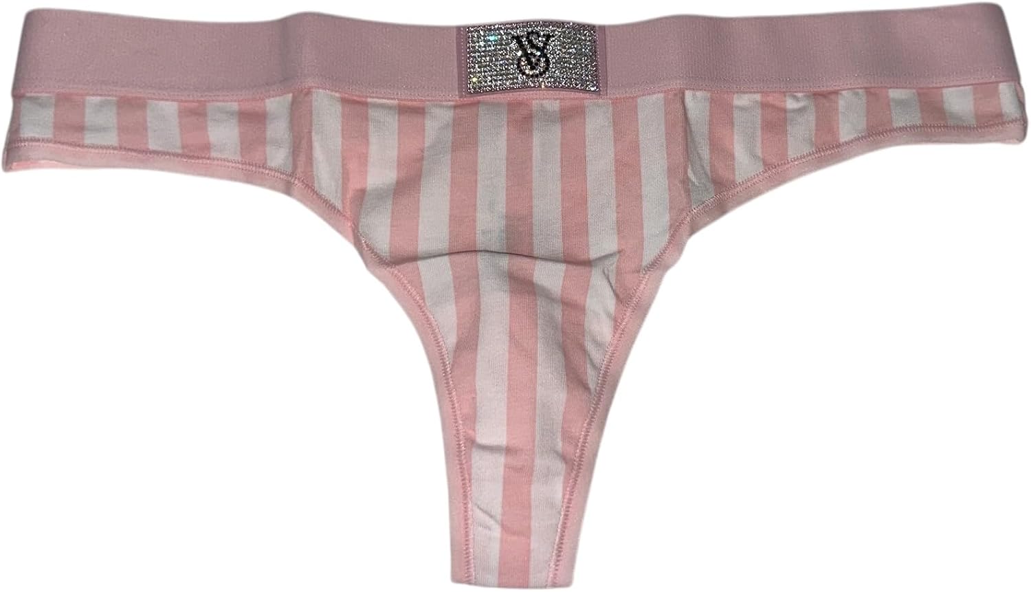 

Трусики-стринги Victoria's Secret Shine Patch из хлопка, цвет розовые полоски, новые, Pink Stripes