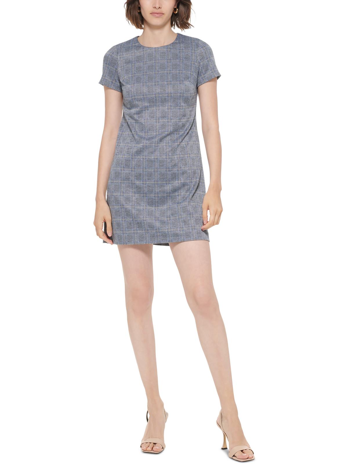 

Короткое мини-платье Petites Womens Ponte Calvin Klein, серый