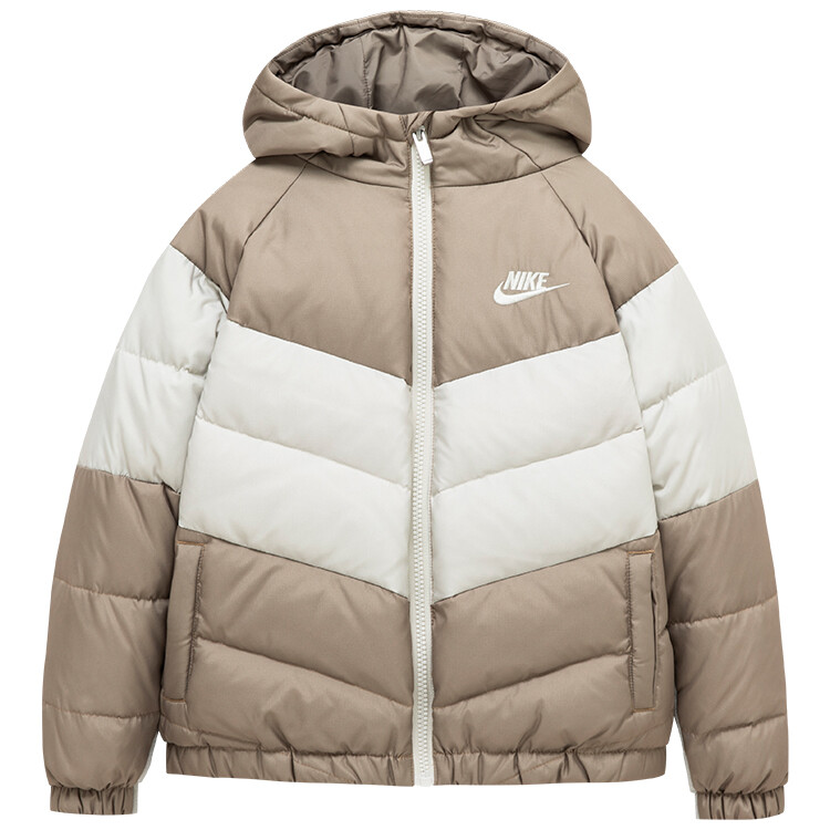 

Пуховик Nike Kids, белый/бежевый
