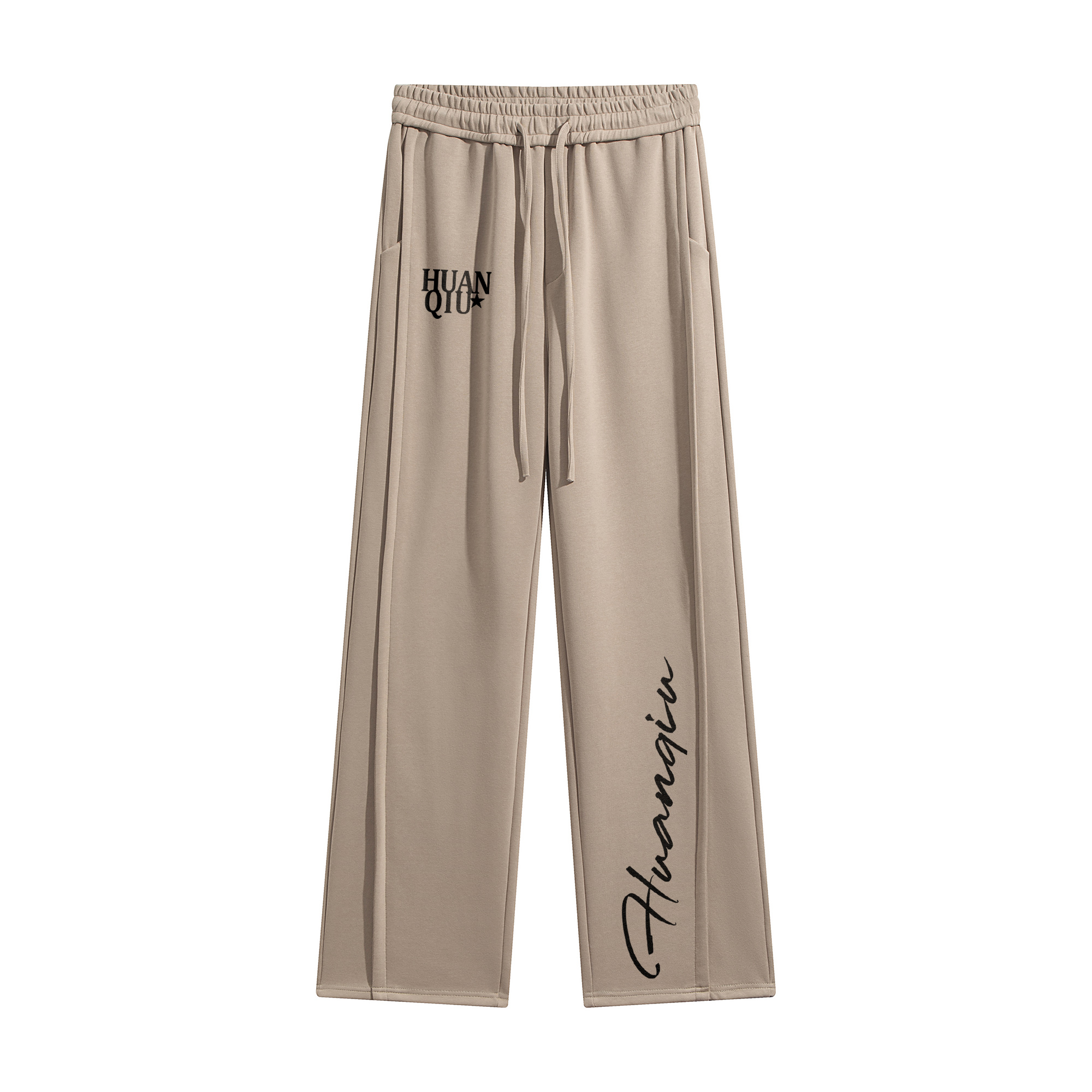 

Вязаные спортивные штаны Unisex HUANQIU, хаки