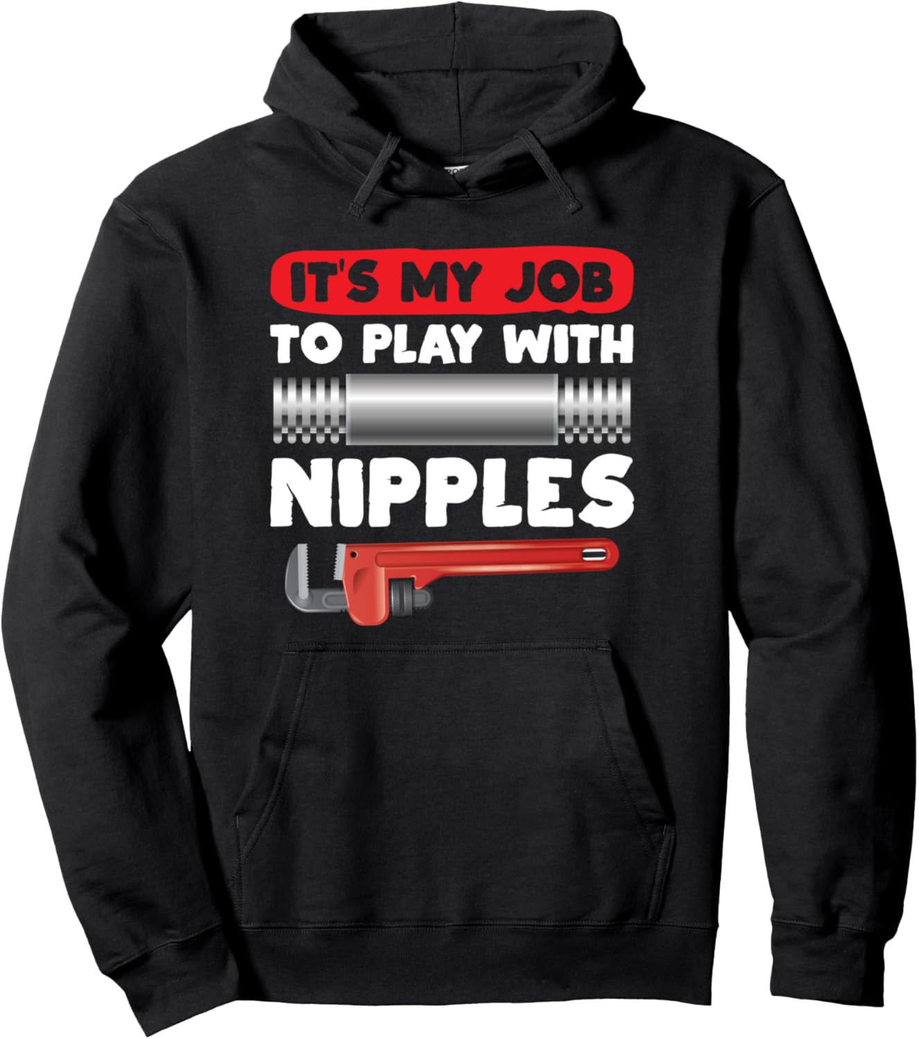 

Забавная толстовка с капюшоном в виде сантехнического ключа Plumber'S Uniform, черный