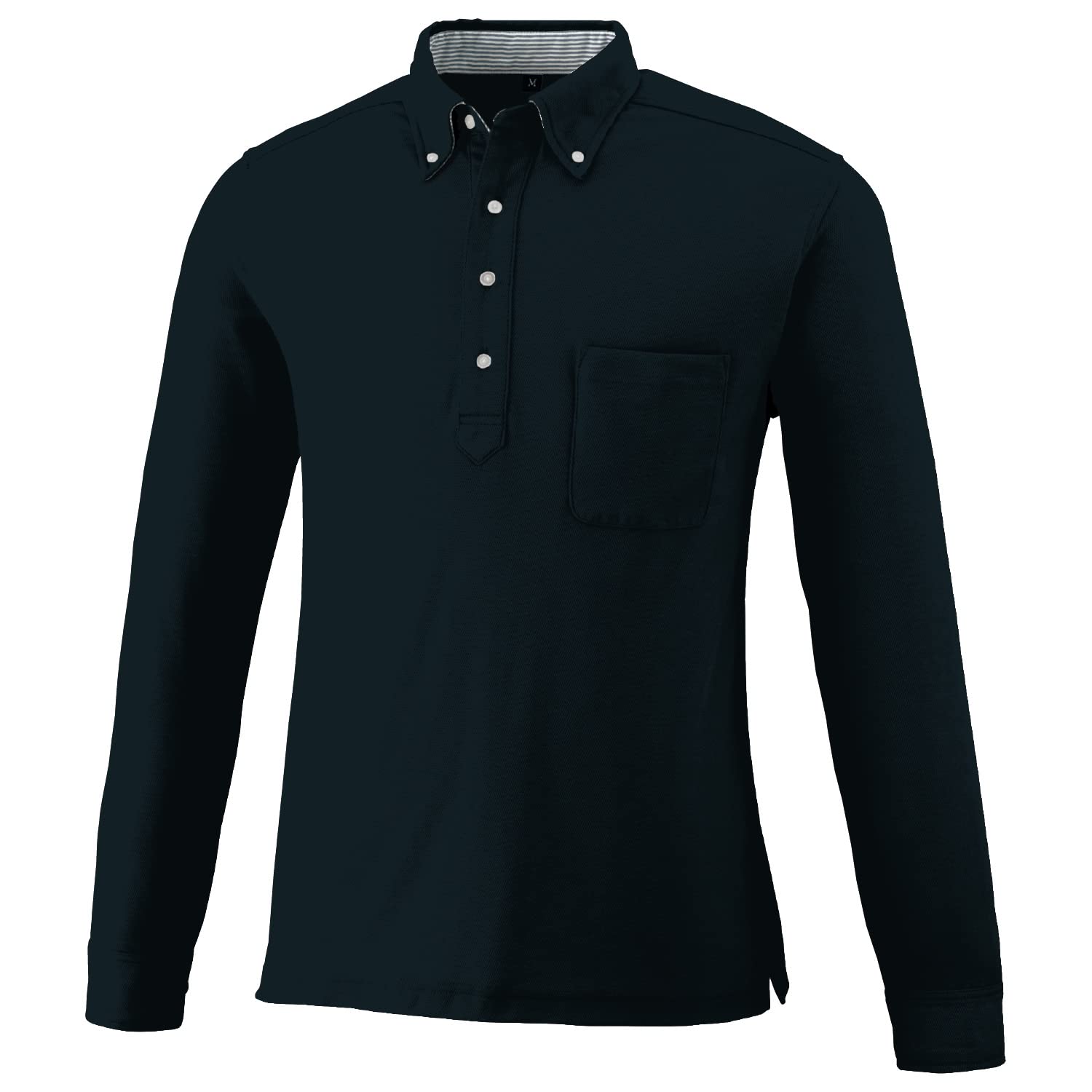 

Поло Oguraya POLOIZM 9030-80-4L DRY Button Down Long Sleeve Polo Black 4L Kokuraya, черный