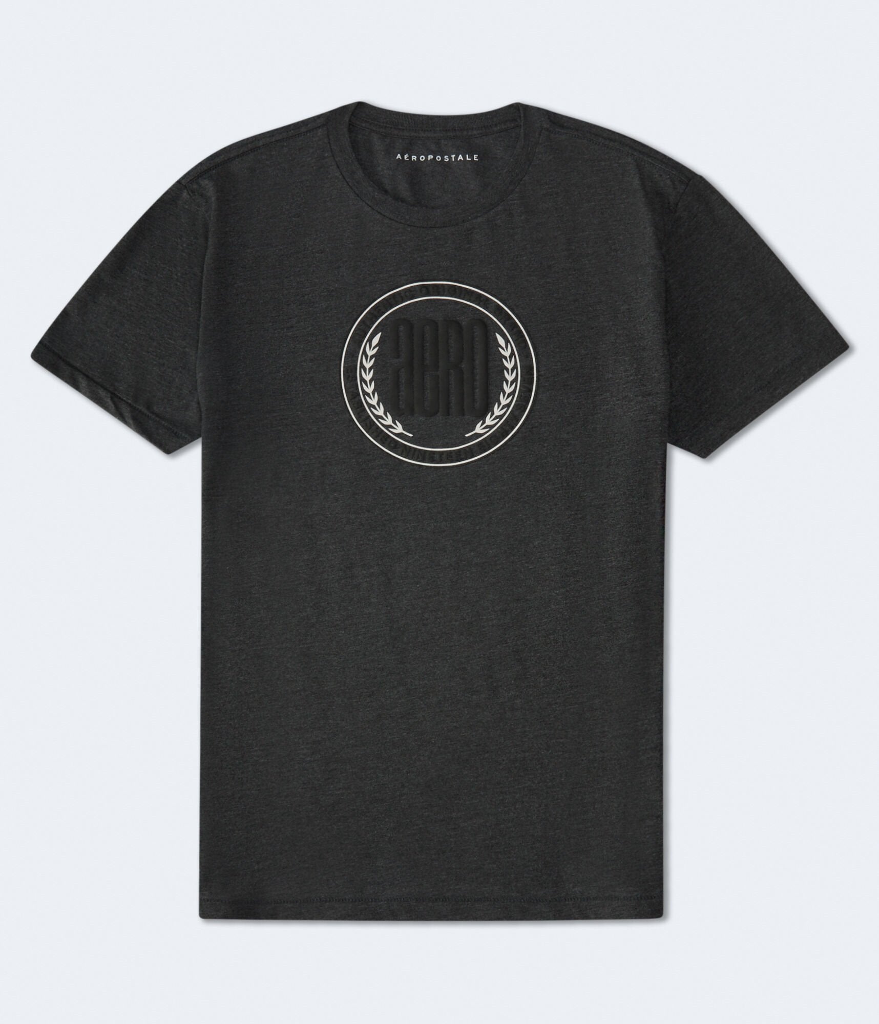 

Футболка Aeropostale Circle Crest Graphic, цвет charcoal heather