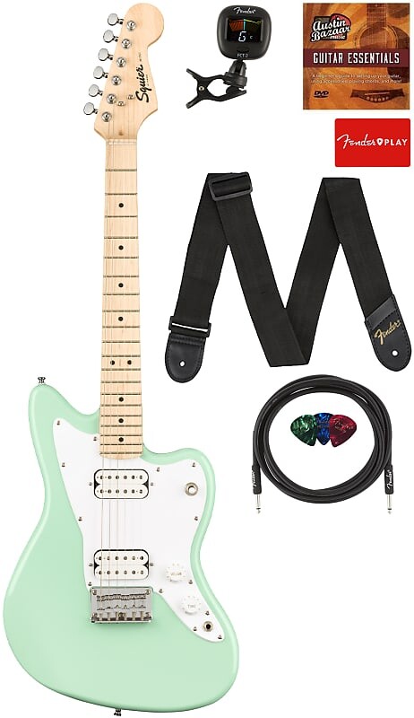 

Электрогитара Fender Squier 3/4-Size Kids Mini Jazzmaster HH - Surf Green w/ Cable