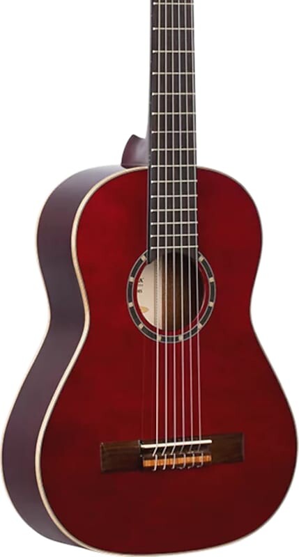 

Акустическая гитара Ortega R121-1/2WR 1/2 Size Classical Guitar, Transparent Wine Red w/ Bag