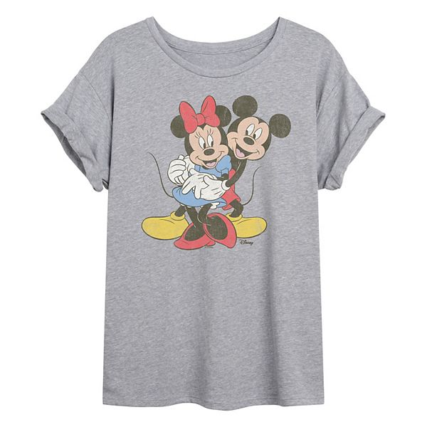 

Футболка Juniors Mickey & Minnie Mouse Hug Disney, Heather Gray