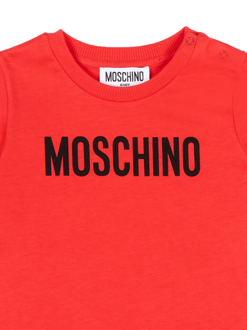 Футболка с короткими рукавами и логотипом Moschino Kids, красный — фото 3