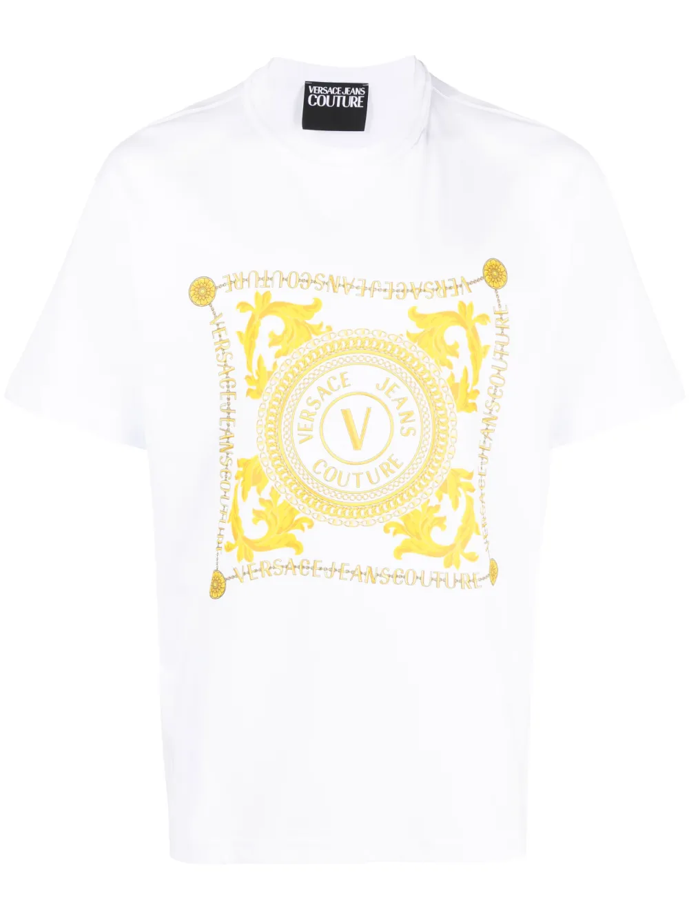 

Футболка из органического хлопка с логотипом Versace Jeans Couture, белый