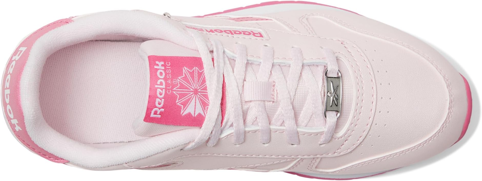 Кроссовки Reebok Kids Classic Leather, Frosted Berry/True Pink/White — фото 2