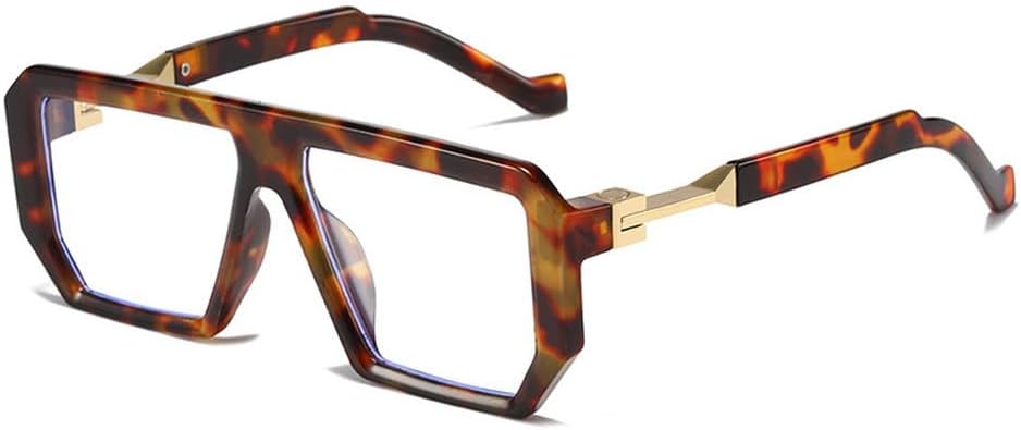 

Ретро солнцезащитные очки для женщин, модные, с прозрачными линзами, защита от УФ-излучения UV400; для мужчин, в стиле панк, с градиентным переходом цвета HVTVTLA, Leopard Clear