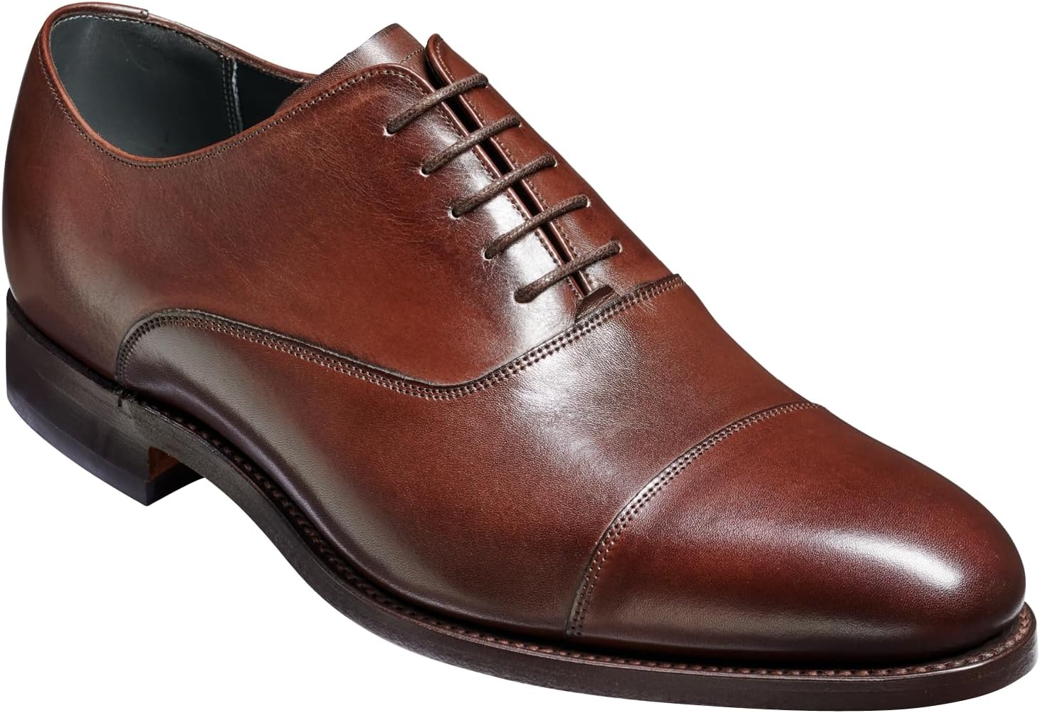 

Мужские кожаные оксфорды ручной работы BARKER Winsford - Вневременная элегантность, первоклассное мастерство, подошва и стелька из цельной кожи, Dark Walnut Calf