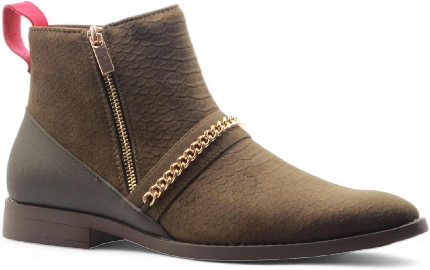 

Мужские ботинки Jazam B-2963 Chuck из нубука и замши, с эластичной вставкой, округлый носок, стиль Челси Jazame, Olive