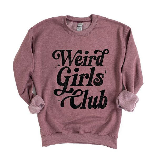 

Графический свитшот Weird girls club с эффектом поношенности Simply Sage Market, Heather Maroon