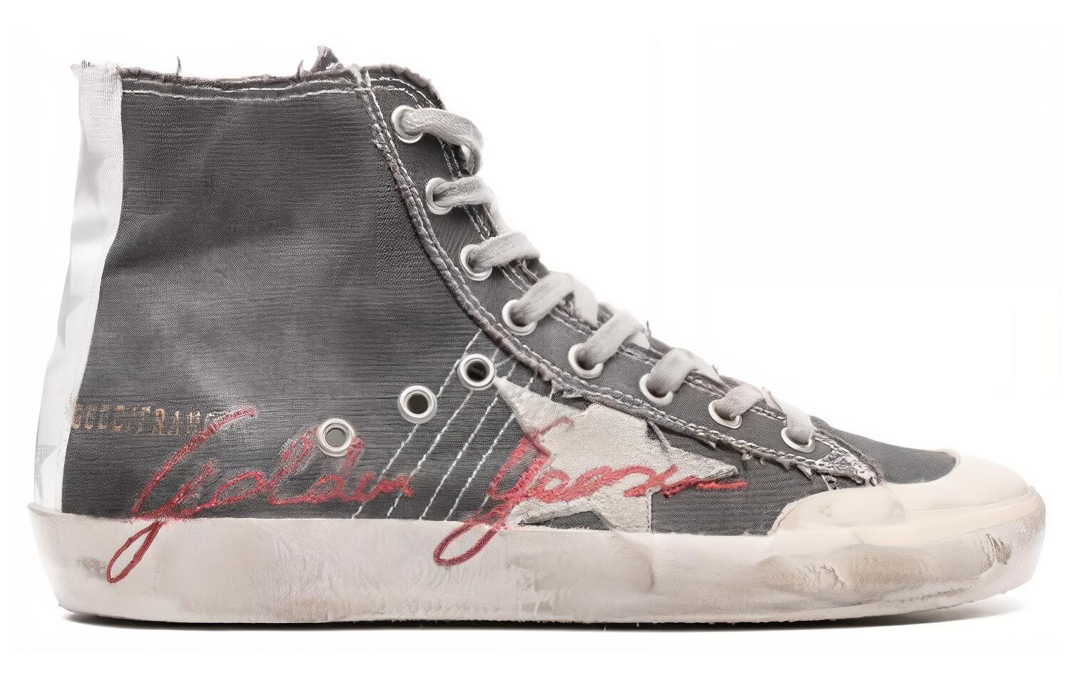 Кроссовки Golden Goose Francy с блестящим логотипом, серый — фото 2