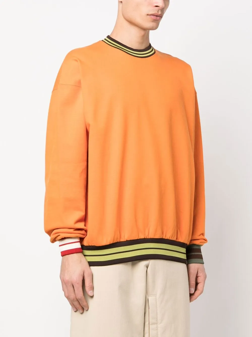 Толстовка Le Lasso с отделкой в полоску JACQUEMUS, оранжевый — фото 3
