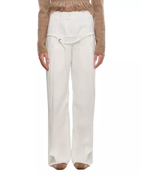 

Брюки le pantalon criollo из вискозы Jacquemus, белый